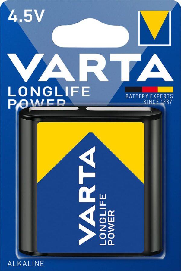 VARTA Longlife Power 4.5V Block 3LR12 Alkaline Battery (1-pack) - Made in Germany