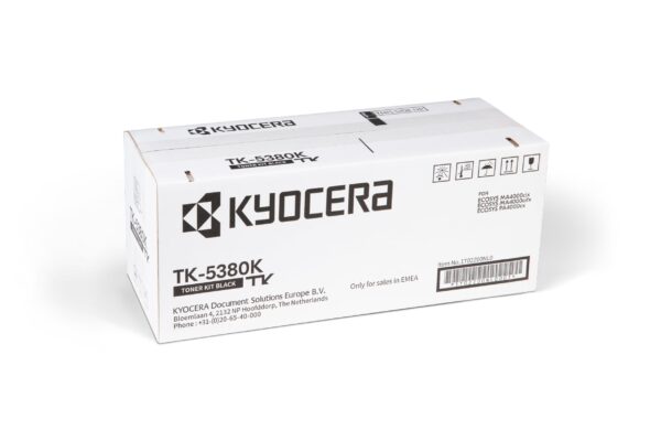 Kyocera TK-5380K Black Toner Printer Compatible with PA4000cx, MA4000cix and MA4000cifx. Original Toner Cartridge for up to 13000 Pages