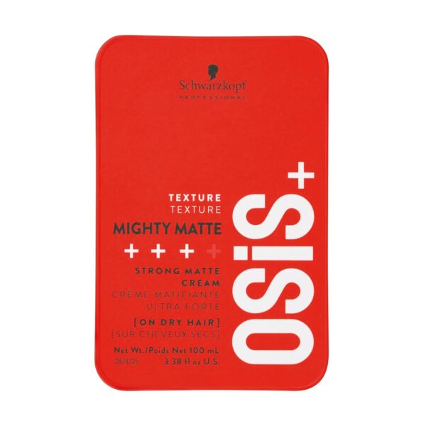 Schwarzkopf Professional OSiS Mighty Matte Texture Styling Cream Hair Cream Matte Finish Remouldable Texturizing Separating Strong Hold 100 ml