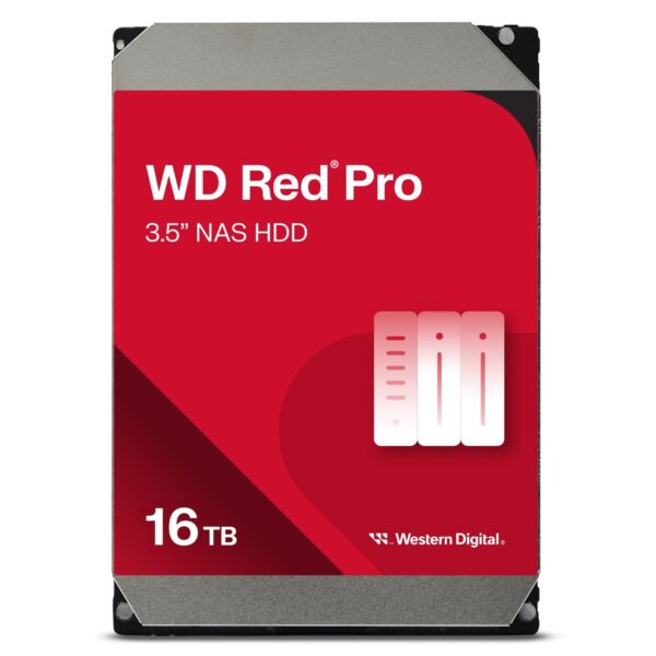 WD Red Pro 16TB NAS 3.5" Internal Hard Drive - 7200 RPM Class, SATA 6 Gb/s, CMR, 512MB Cache, 5 Year Warranty