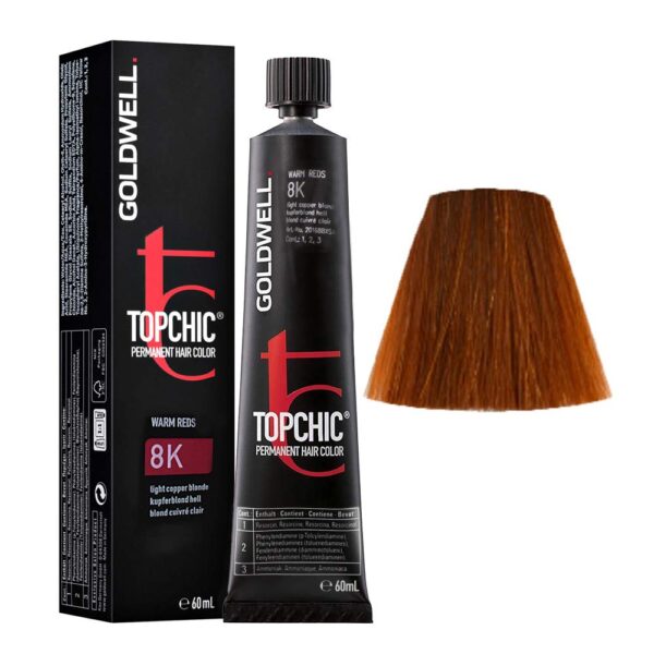 8K Light copper blonde Goldwell Topchic Warm reds tb 60ml