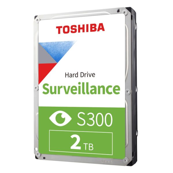 Toshiba 2TB S300 Surveillance HDD - 3.5' SATA Internal Hard Drive Supports up to 64 HD cameras at a 180TB/Year workload (HDWT720UZSVA)