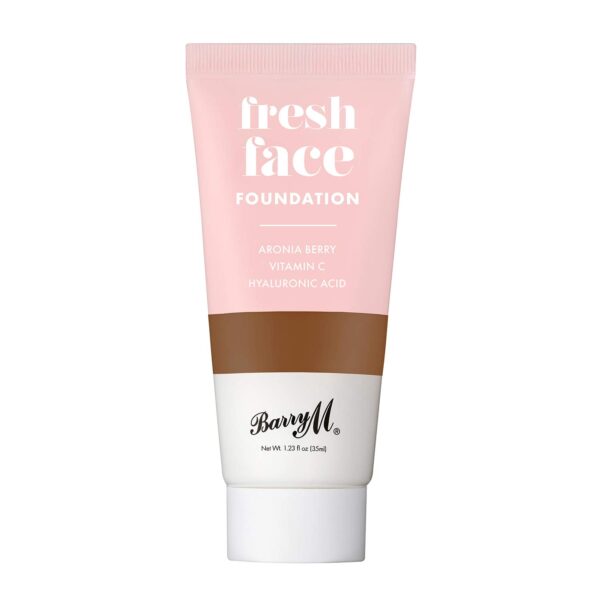 Barry M Cosmetics Fresh Face Lightweight Liquid Foundation Infused With Hyaluronic Acid And Vitamin C, Shade 16