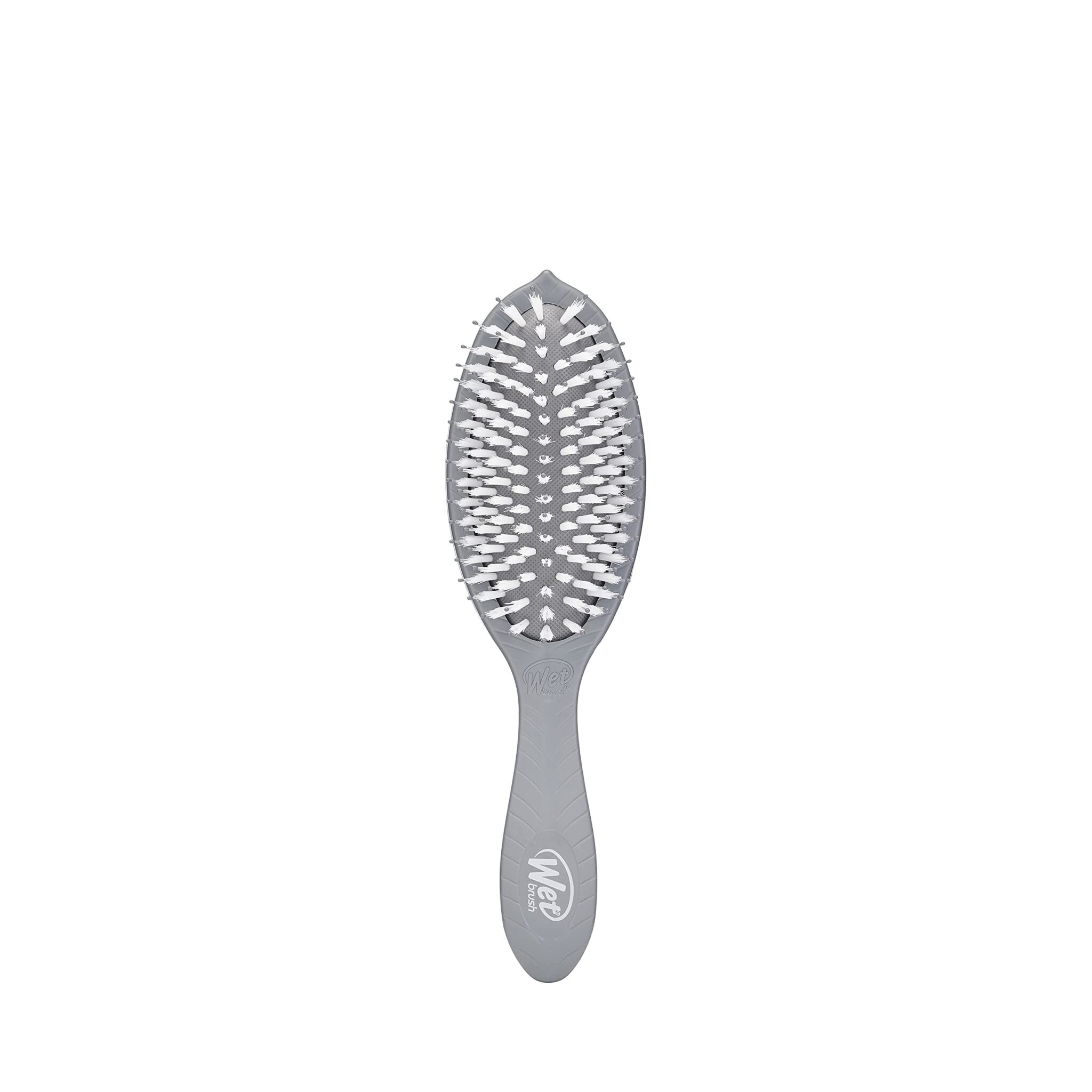 WetBrush Go Green Treatment and Shine Detangler Hairbrush, Ultra Soft Intelliflex Bristles to Gently Seperate Knots, Ease, Wet Brush Detangler Is Gentle on Hair, Plant Based, with Charcoal, Grey