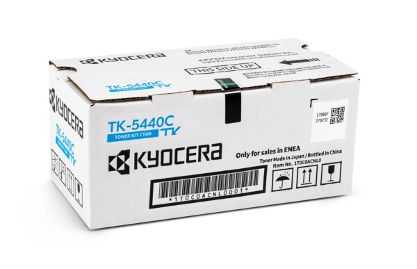 Kyocera TK-5440C Toner Cyan Original Toner Cartridge for up to 2400 Pages Toner Printer Compatible with PA2100cx, PA2100cwx, MA2100cfx and MA2100cwfx