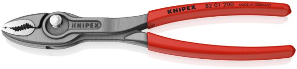 Knipex TwinGrip Slip Joint Pliers black atramentized, with non-slip plastic coating 200 mm 82 01 200