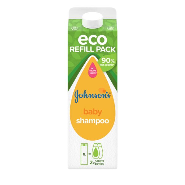 Johnson's Baby, Eco Refill Pack, Baby Shampoo, No More Tears Formula, 1L