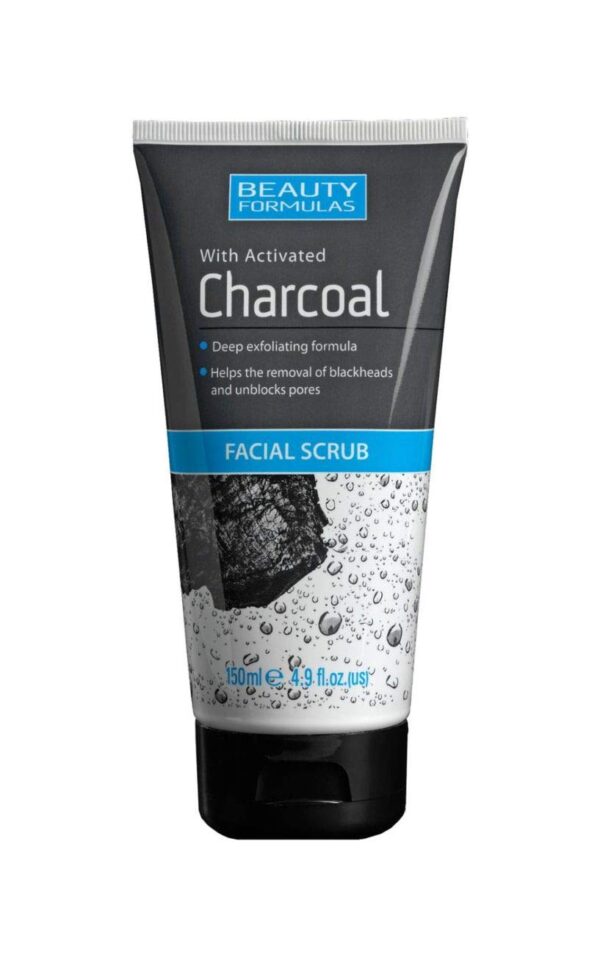 3 x 150ml Beauty Formulas with Activated Charcoal Facial Scrub