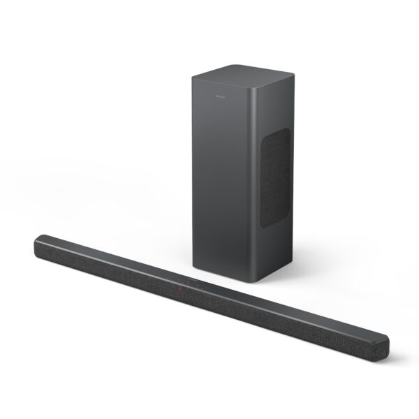 PHILIPS TAB6309 Soundbar 2.1 with Wireless Subwoofer and Immersive DTS Virtual:X Audio Technology - 320W Max Power, Deep Bass, Bluetooth 5.4, Four EQ Modes, HDMI ARC and USB connectivity - Dark Grey