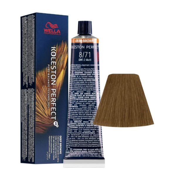 8/71 Light Brunette Ash BlondeWella Koleston Perfect Me+ Deep Browns 60ml