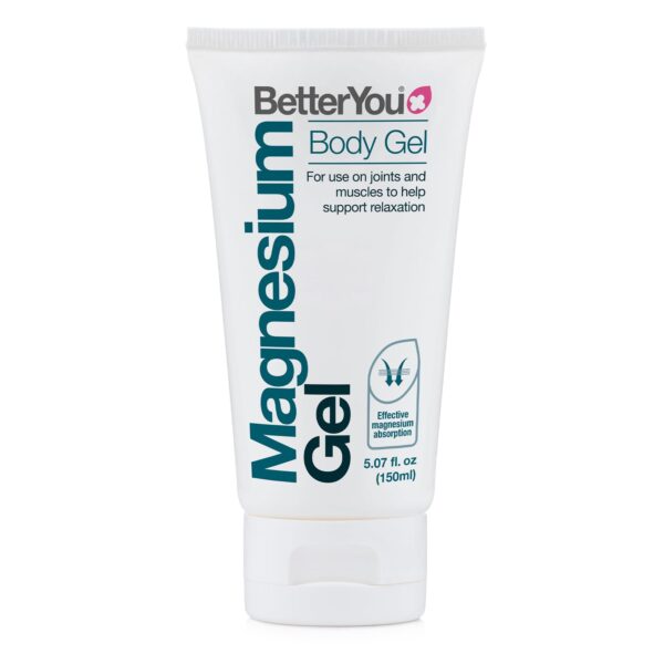 BetterYou Magnesium Body Gel, Natural Source of Magnesium Chloride, Transdermal Magnesium Body Gel, For use on Joints and Muscles to Supprt Relaxation, 150ml