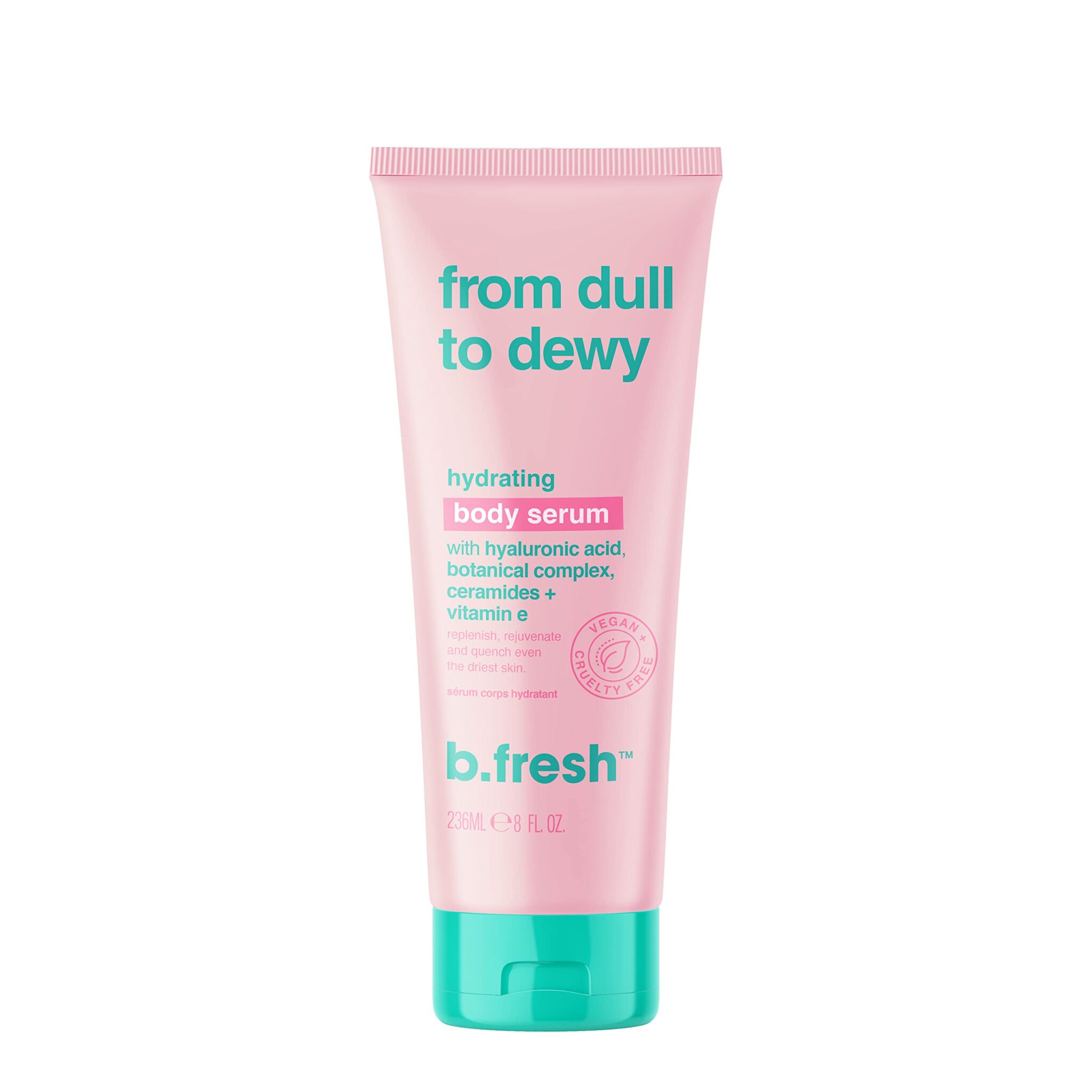 b.fresh Daily Moisturizing Body Lotion for Dewy, Healthy Skin | From Dull to Dewy Hydrating Body Serum - Get Glowy, Juicy Skin from Hyaluronic Acid, Botanical Complex, Ceramides + Vitamin E, 8 Fl Oz