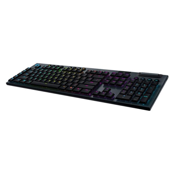 Logitech G915 LIGHTSPEED Wireless Mechanical Gaming Keyboard, Linear GL Key Switch with Flat Profile, Lightsync RGB, Ultra Slim Design, 30+ Hours Battery Life, German QWERTZ Layout