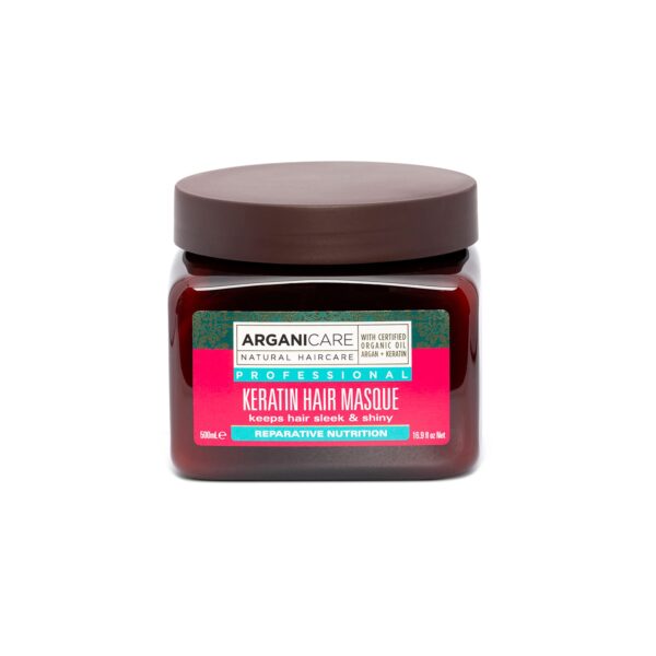 Arganicare Keratin Hair Masque keeps hair Sleek & Shine with Certified Organic Argan Oil 500ml