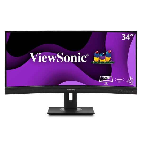 ViewSonic VG3456C 34 Inch UWQHD Curved Docking Monitor, 1500R, 100Hz, USB Type-C