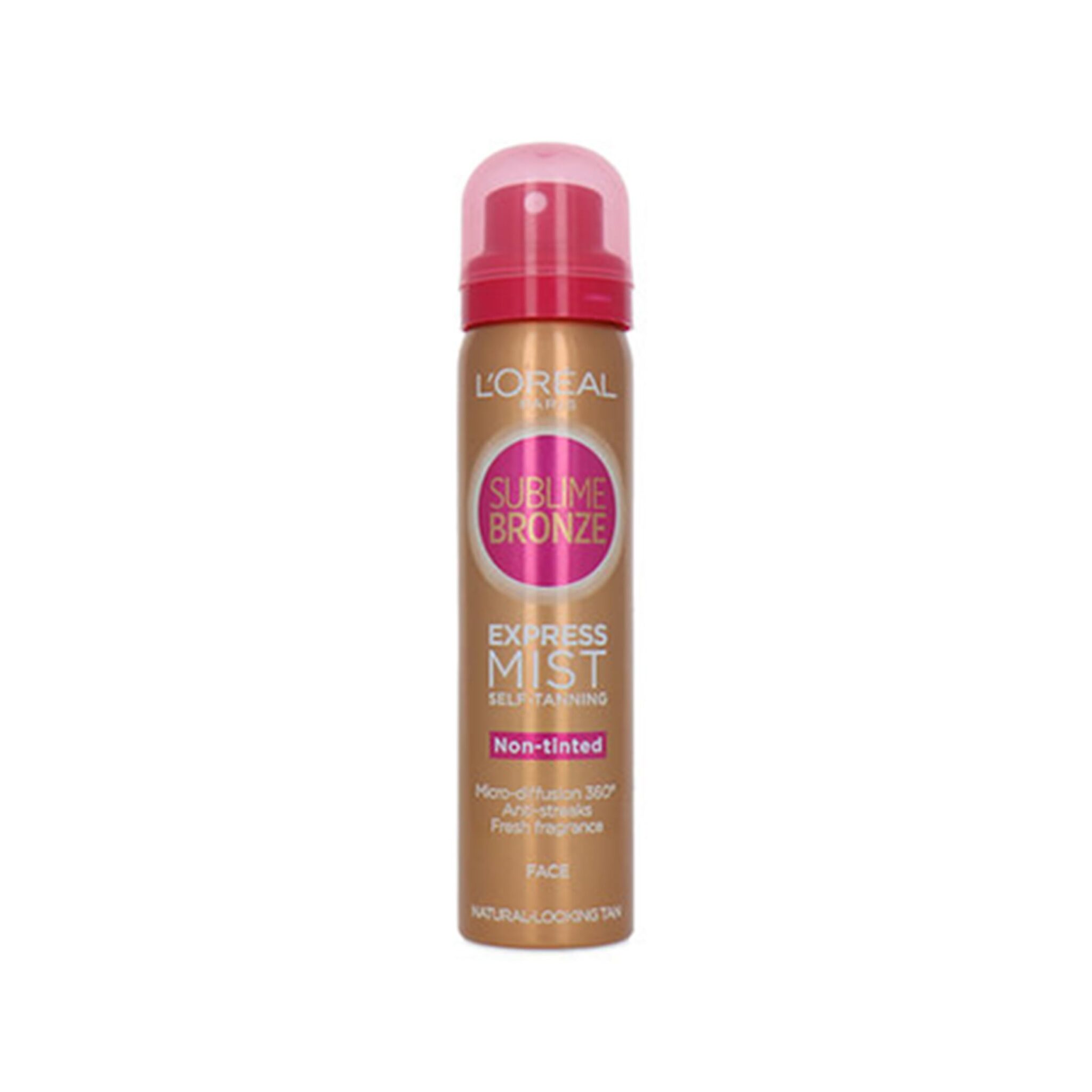 L'Oréal Sublime Bronze Self Tan Express Mist Spray Face, 75ml