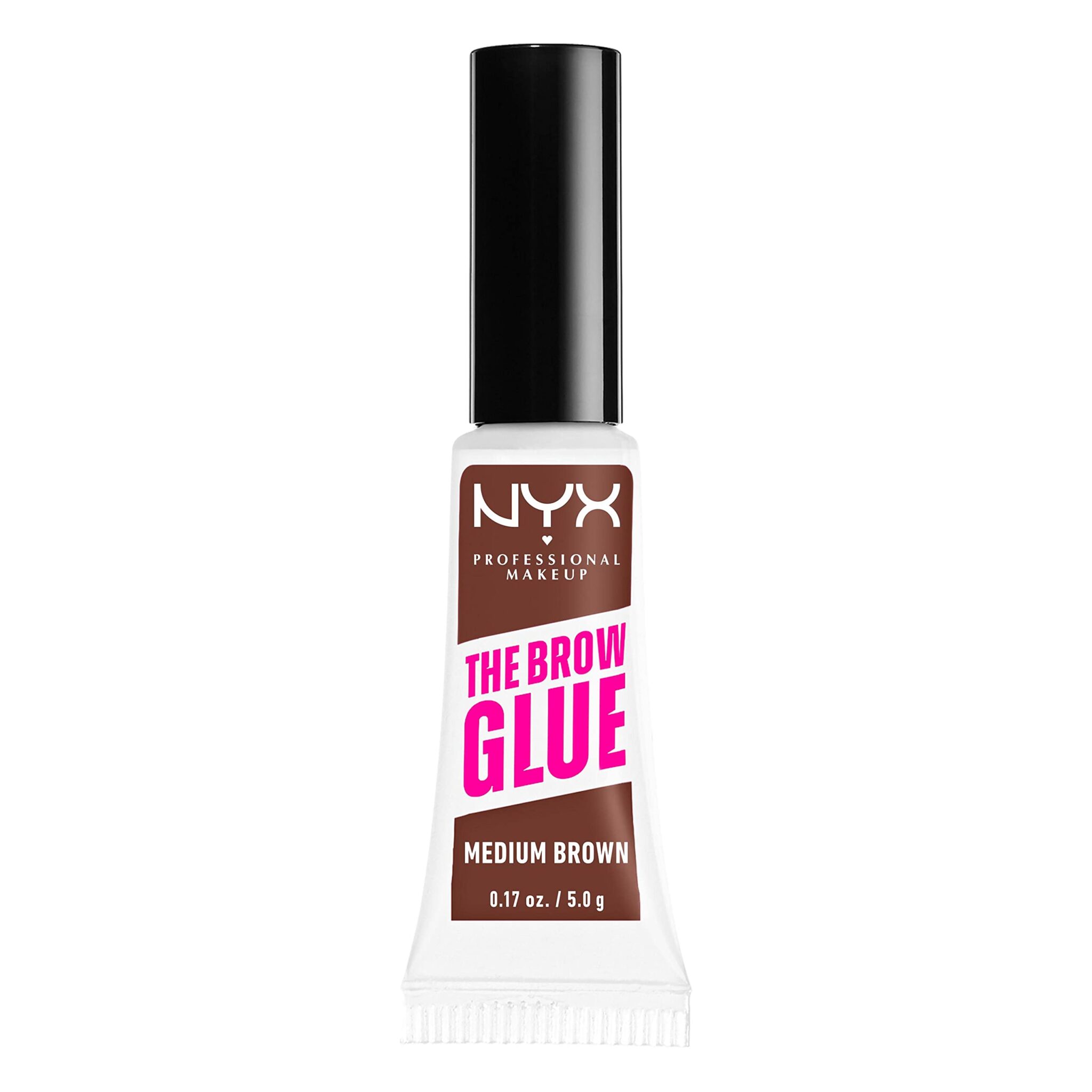 NYX Professional Makeup Tinted Brow Glue, Instant Eyebrow Styler, Laminated Brow Look, The Brow Glue, Medium Brown