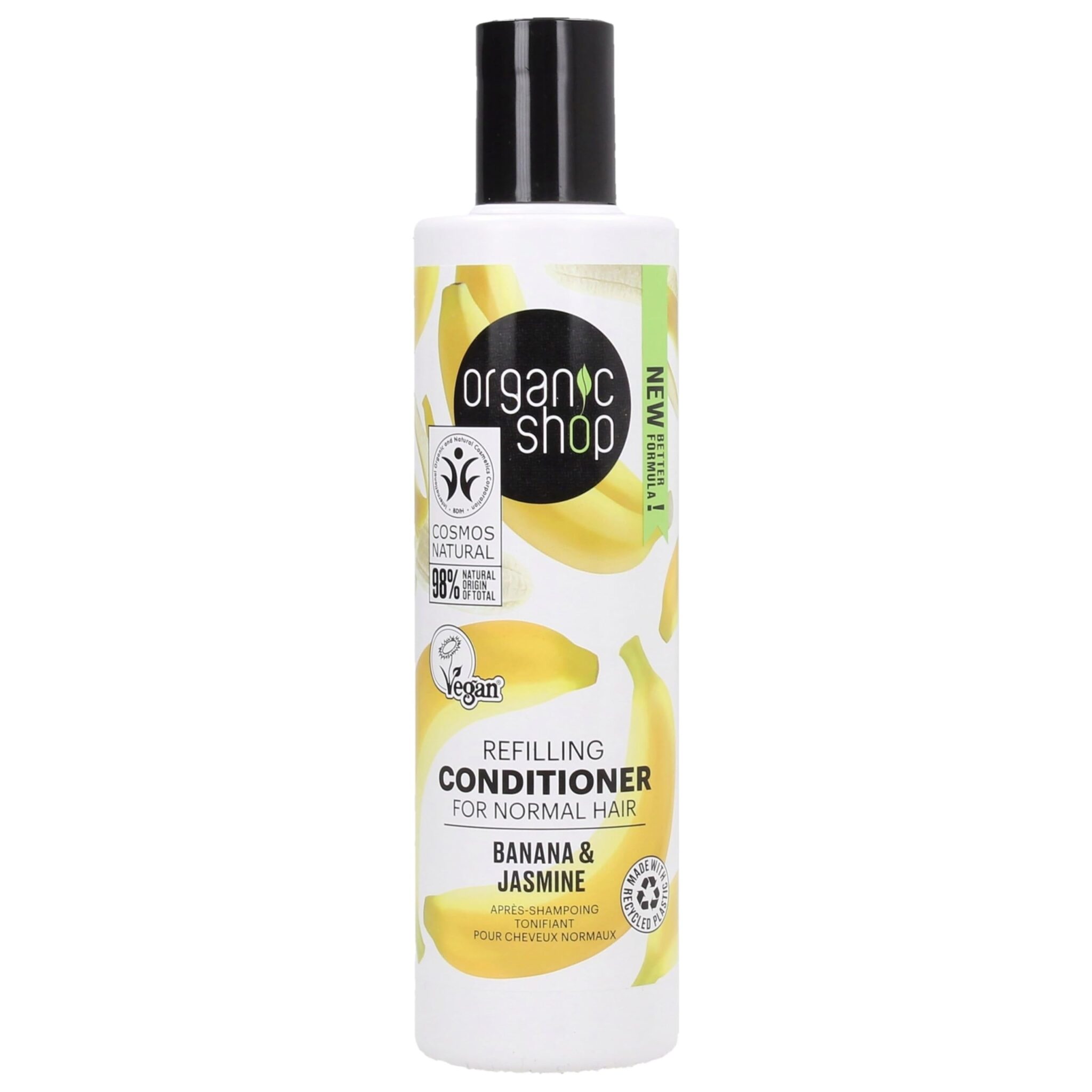 Organic Shop Refilling Conditioner for Normal Hair Banana and Jasmine, 280 ml