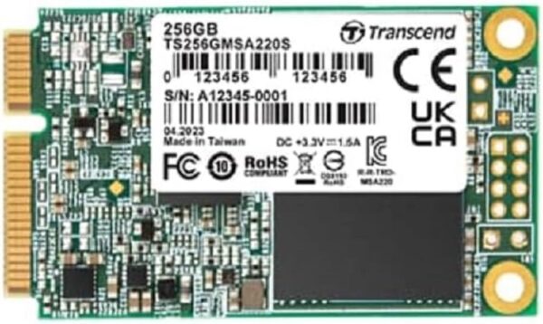 Transcend SSD 128GB MSA220S mSATA 3D NAND, SATA3