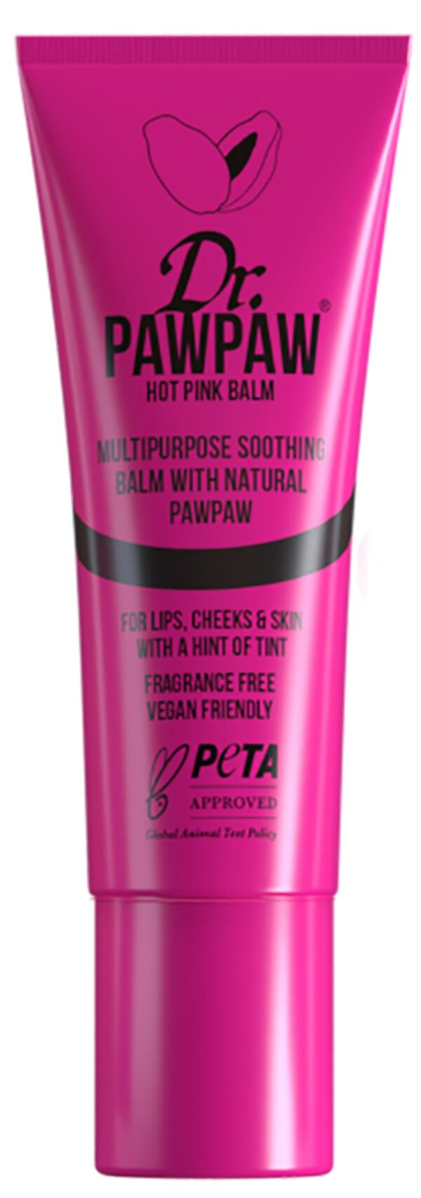 Dr.PAWPAW Hot Pink Tinted Balm, Multi-Purpose Natural No Fragrance, for Hydrating Lips, Skin, Hair, Cuticles, Nails & Beauty Finishing (10 ml)