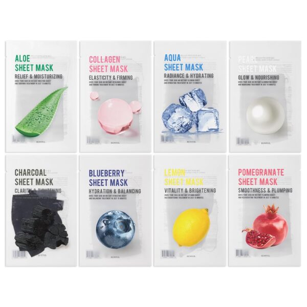 [PACK OF 10] EUNYUL Purity Aqua Sheet Mask Pack 22ml x 10 pcs Korean Skincare Hydrating & Natural Ingredients for All Skin Types