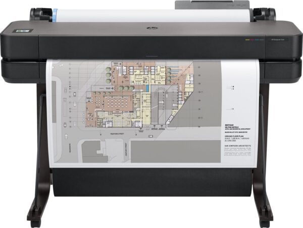 HP DesignJet T630 Large Format Plotter Printer 36in up to A0 , Mobile Printing, Wi-Fi, Gigabit Ethernet, Hi-Speed USB 2.0, 1-Year Warranty (5HB11A)