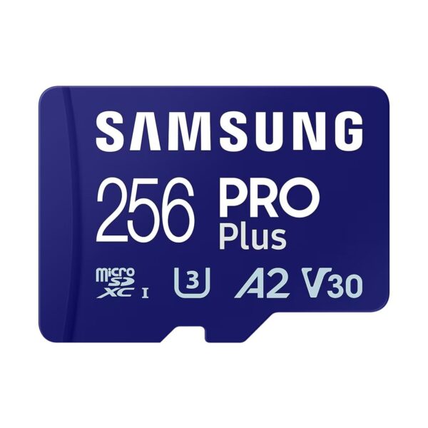 Samsung PRO Plus MicroSD Card, 256 GB, UHS-I U3, Full HD & 4K UHD, Read Speed 180 MB/s, Write Speed 130 MB/s, Memory Card for Cameras and Drones, Includes USB Card Reader, MB-MD256SA/EU