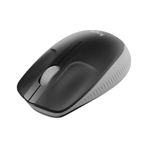 Logitech Wireless Mouse M190, Full Size Ambidextrous Curve Design, 18-Month Battery with Power Saving Mode, USB Receiver, Precise Cursor Control + Scrolling, Wide Scroll Wheel, Scooped Buttons - Grey