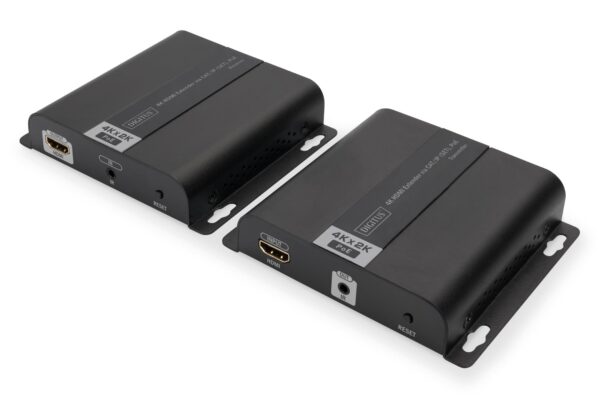 DIGITUS HDMI Extender Set - 4K Ultra HD 30 Hz - Max. 3840 x 2160 pixels - Network-enabled - PoE Powered - HDTV & HDCP & IR