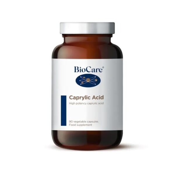 BioCare Caprylic Acid | High Strength | Helps to Maintain The Balance of Healthy Intestinal Microflora | Vegan Friendly - 90 Capsules