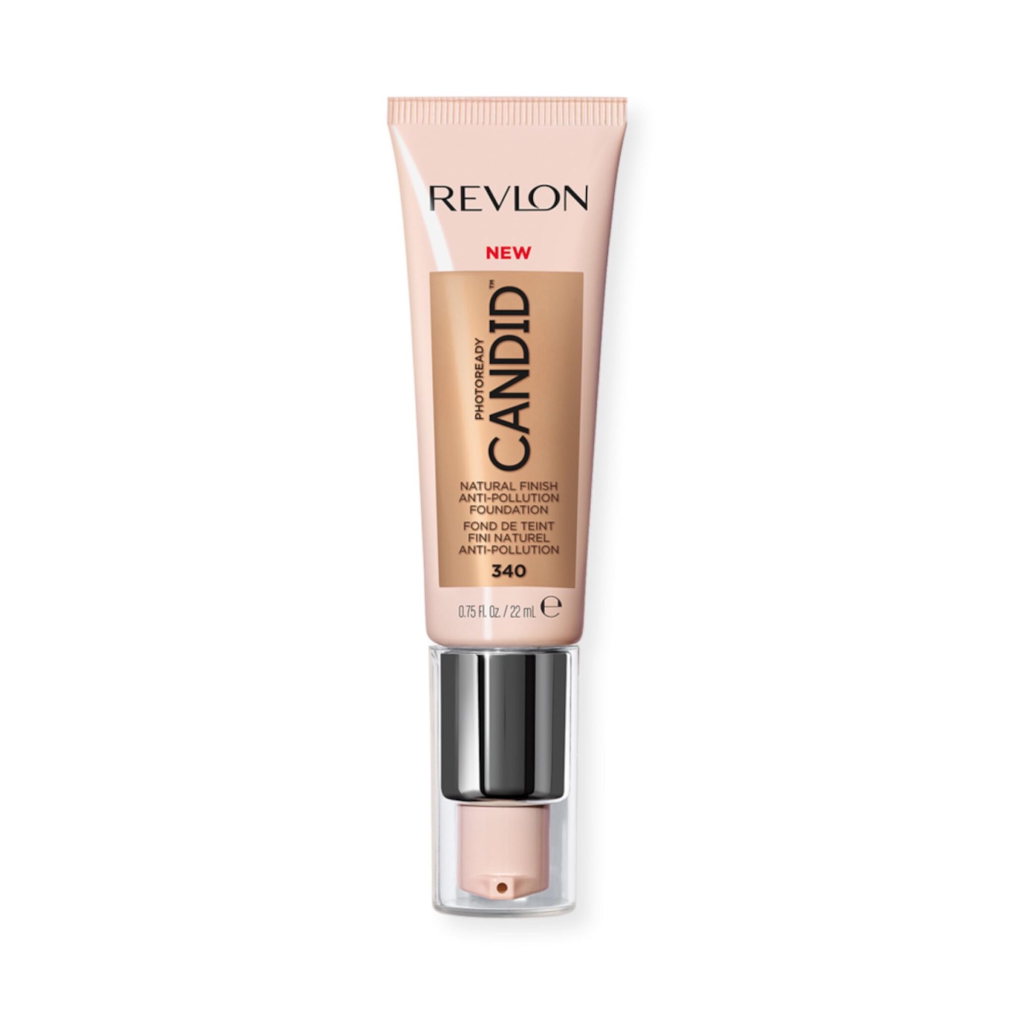 Revlon PhotoReady Candid Natural Finish Foundation, with Anti-Pollution, Antioxidant, Anti-Blue Light Ingredients, True Beige (340), 22 ml