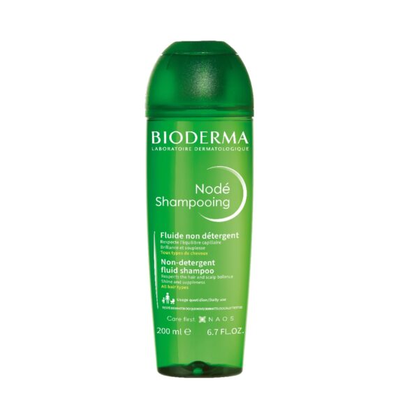 Bioderma Nodé Fluid Shampoo - Non-Detergent Shampoo to Cleanse, Respect & Protect Sensitive Scalps, Restores Hair's Shine & Radiance, 200ml