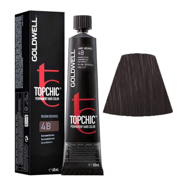 Goldwell Topchic TB Permanent Hair Colour, 4B Havana Brown, 60 ml, 4021609000549