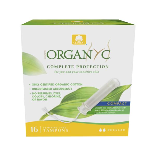 ORGANYC Compact Regular Applicator Tampons