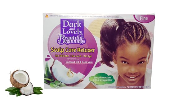 Dark & Lovely Beautiful Beginnings With Coconut & Aloe Scalp Care Relaxer *Fine*