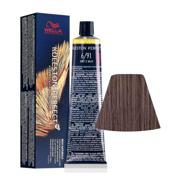 6/91 Dark Ash Blonde Wella Koleston Perfect Me+ Rich Naturals 60ml