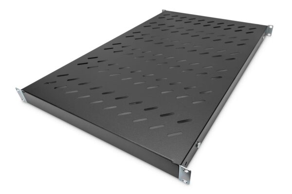 DIGITUS Shelf - Variable depth - For fixed installation - 19-inch - 1U - Load capacity 50 kg - For network cabinets & server cabinets - From 1000 mm cabinet depth - 1U - Black