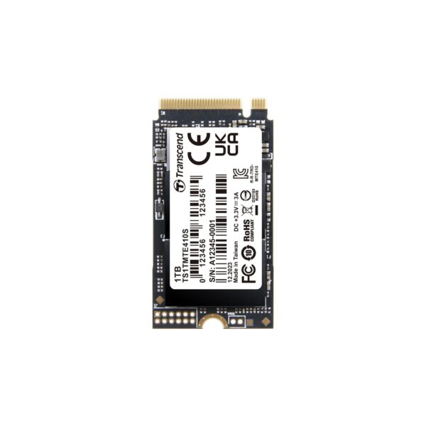 Transcend M.2 NVMe SSD 1TB 2242 PCIe Gen4x4 Max Read: 5,000MB/s Max Write: 3,500MB/s M Key TS1TMTE410S