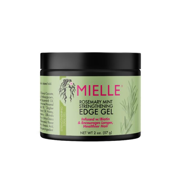 Mielle Rosemary Mint Strengthening Edge Gel For Sleeking And Taming Hair, 57 g, White