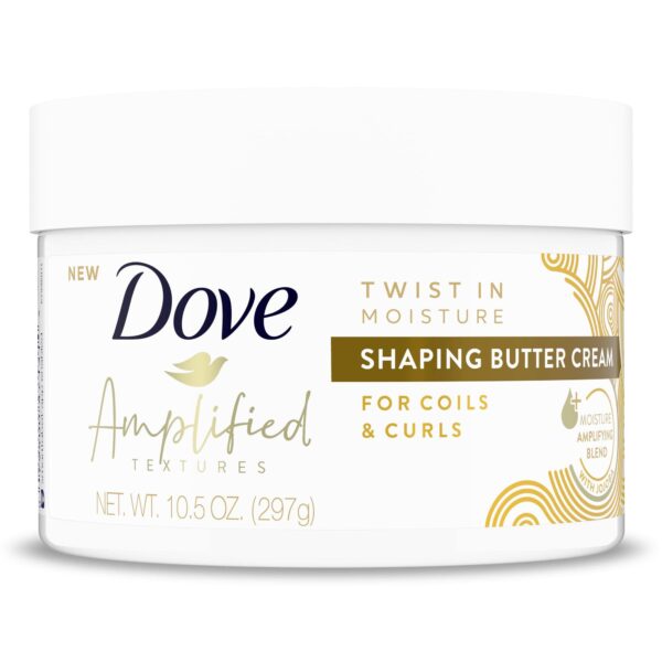 Dove Amplified Textures Twist in Moisture with Moisture Amplifying blend Shaping Butter Hair Cream for curly hair 297 g