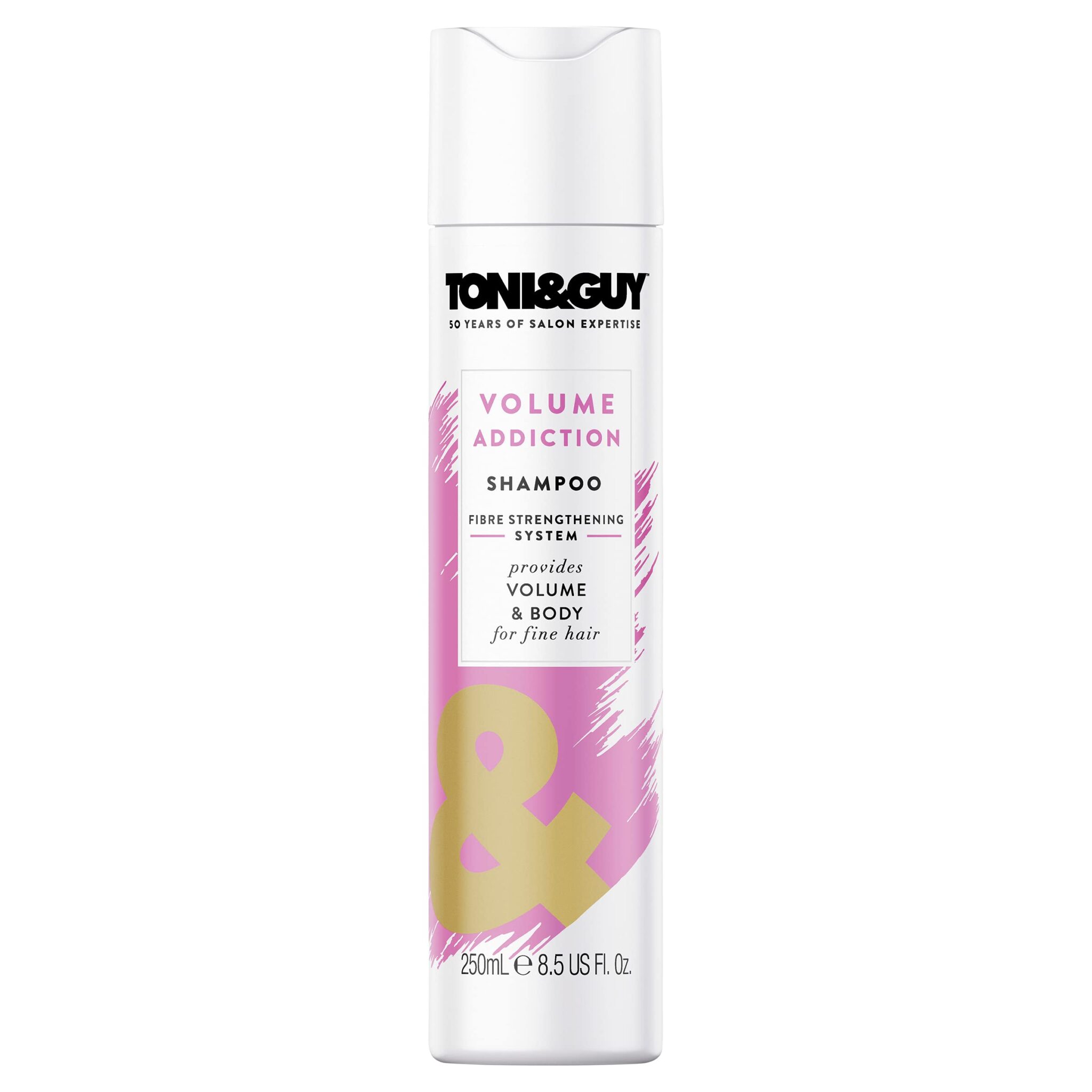 Toni & Guy | Volume Addiction Shampoo for Fine Hair | Perfect for Enhancing Natural Volume, Body and Bounce With a Weightless Feel | Fibre Strengthening System | 250ml