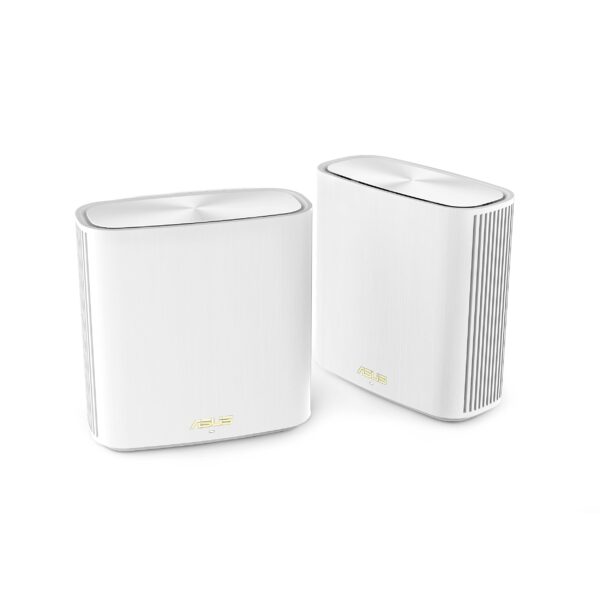 ASUS ZenWiFi XD6S Whole Home Mesh WiFi 6 System AX5400 (2 Pack White) Coverage up to 500 m² (4+ Rooms), Simple Setup, Network Security