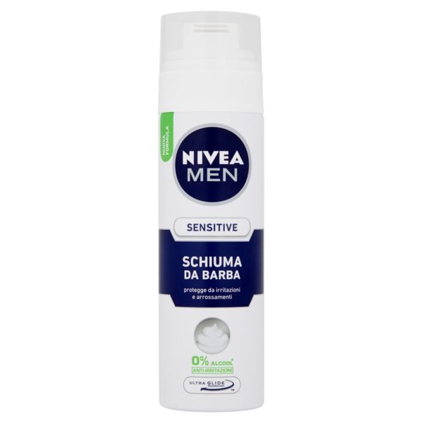 NIVEA schiuma Barba Sensitive schiuma Barba ml 200 Crema rasatura Uomo