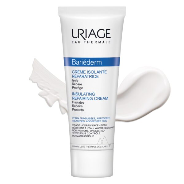 Uriage Bariéderm Insulating Repairing Cream 75ml - Anti-Friction Solution for Irritated Body & Face Skin - Insulates & Deeply Repair - Protects from Irritation, Chafing, and Rubbing - High Tolerance