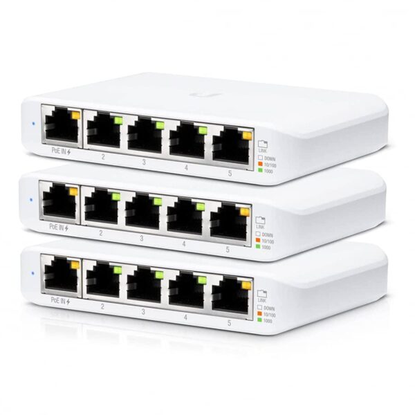 Ubiquiti Networks UniFi Switch Flex Mini (3-pack) Managed Gigabit Ethernet (10/100/1000) Power over Ethernet (PoE) White