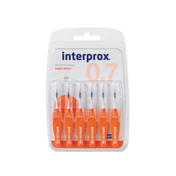 Interprox Interdental Brushes Orange Super Micro 6 Pieces, pack of 3 (3x 6 pieces)