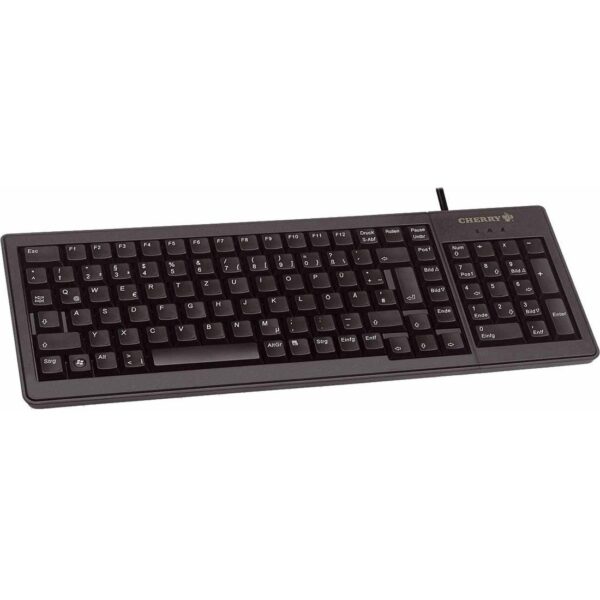 CHERRY G84-5200 Compact Keyboard, international layout, QWERTY keyboard, wired keyboard, compact design, ML mechanics, black