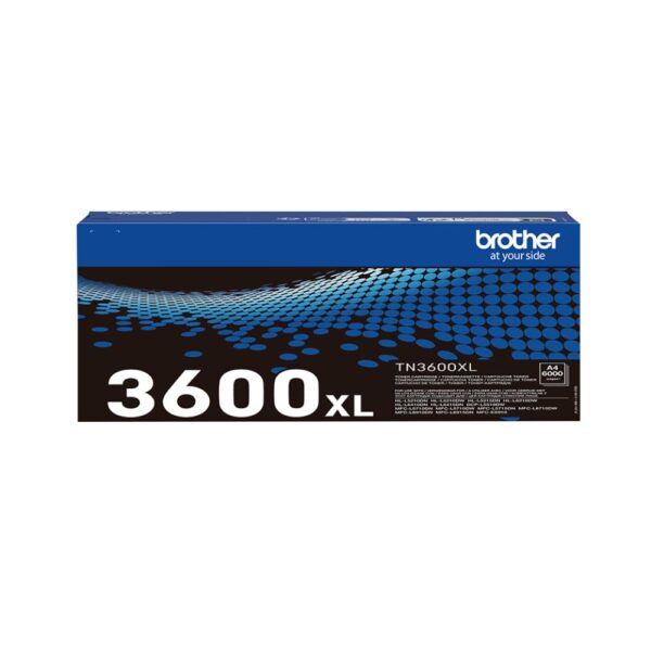 BROTHER TN3600XL Toner Cartridge | High Yield | Black | Up to 6,000 pages Genuine Supplies