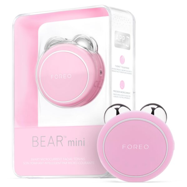 Foreo Bear Mini Targeted Microcurrent Face Lift Device - Visible Non-Invasive Face Lift - Pearl Pink