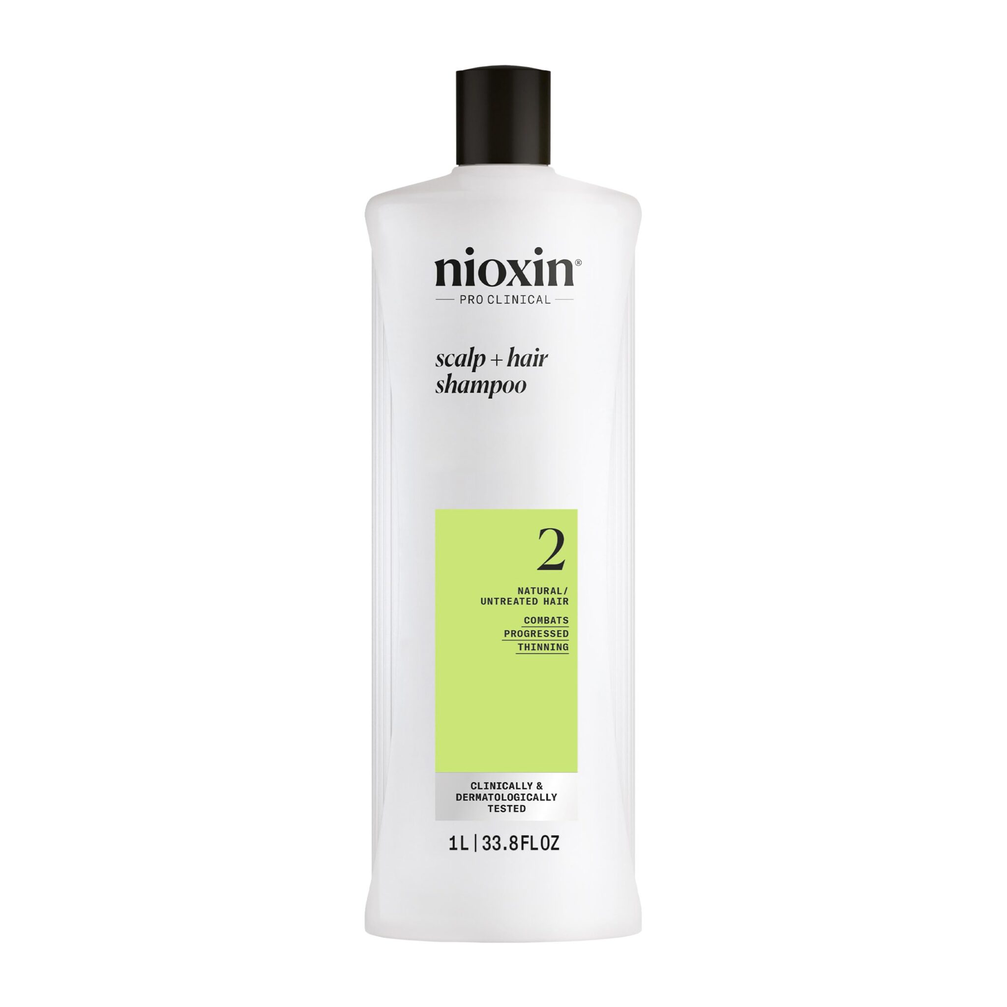 Nioxin System 2 Scalp + Hair Shampoo - Hair Thickening Shampoo For Natural Hair with Progressed Thinning - with Biotin & Niacinamide (1l)